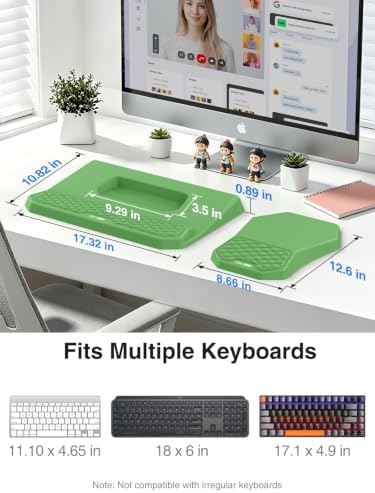 Ergonomic Wrist Rest with Keyboard Stand and Mouse Pad for Easy Typing