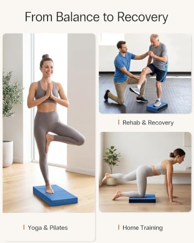 StrongTek 2-in-1 Foam Balance Pad and Kneeling Pad, 15.8 or 19 in Sizes
