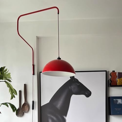 Modern Plug in Wall Sconce Mid Century Swing Arm Wall Lamp