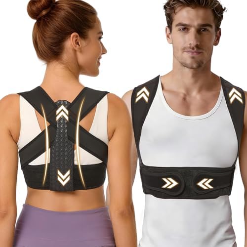 WNIEYO Posture Corrector for Women and Men Back Brace for Women Back Straightener for Effective Lower Back Pain Relief, Scoliosis, and Better Posture Support(black XL)
