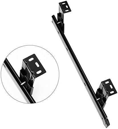 KINJOEK 2 PCS 14 Inch Under Desk Keyboard Tray Rails Slides, Adjustable Height Heavy Duty Ball Bearing Keyboard Mount Track, Black