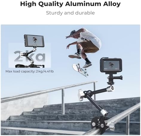 K&F CONCEPT 9.8" Magic Arm Clamp Kit with Dual 360° Ball Heads