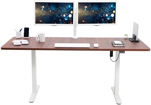 VIVO Dark Walnut 71 x 30 in Standing Desk, DESK-KIT-0W7D