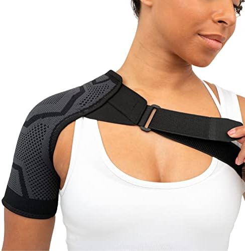 Copper Compression Shoulder Brace | Shoulder Pain Relief with PowerKnit Compression Technology | Shoulder Orthopedic Brace for Men & Women | Torn Rotator Cuff, Dislocation, & Other Shoulder Injuries