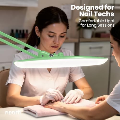 Neatfi LED Desk Lamp, 2200 Lumens, 24W, 20-Inch Wide Head (Midnight Green)