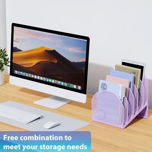 gianotter Desktop File Organizer with 5 Compartments