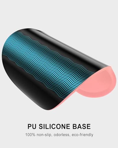 Auhoahsil Mouse Pad, Ergonomic Mouse Pad with Wrist Rest, Pain Relief Computer Gel Mouse Pad Wrist Support for Laptop, Mousepad with Non-Slip PU Base, Mouse Pads for Desk, Pink Gradient