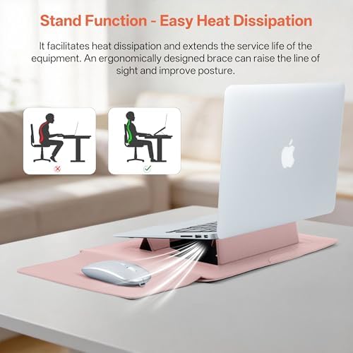15-16 Inch Protective Laptop Sleeve with Stand, for MacBook Pro/MacBook Air