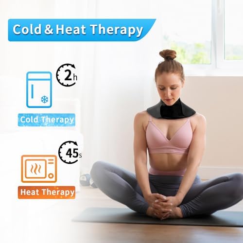 Neck Ice Pack Wrap Reusable Gel Ice Packs for Cervical Injuries Pain Relief