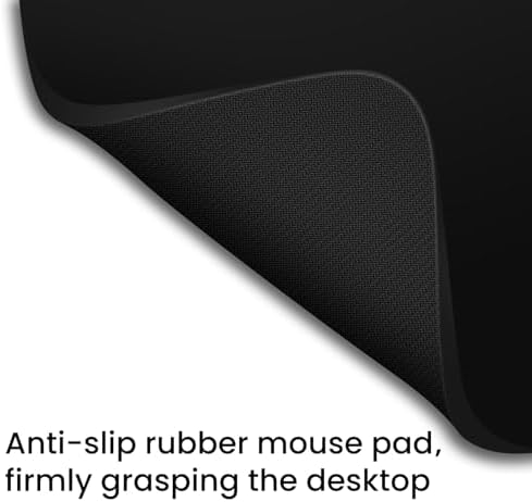 Small Mouse Pad 6 x 8 Inch, Horizontal and Vertical Flexible use. Great for Traveling, Wireless laptops, Keyboard Trays, Offices, etc. (Black)