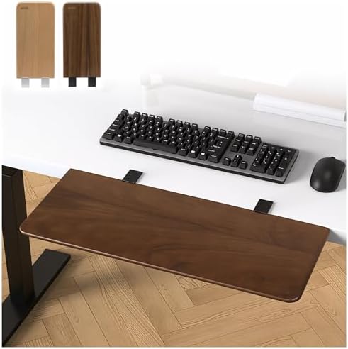 Desk Extender Tray, Clamp On Desk Shelf, Extension with Storage Drawer, Table Desk Arm Rest, Clamp On Keyboard Tray, Workstation Organizer(Color2,32x9in/80x24cm)