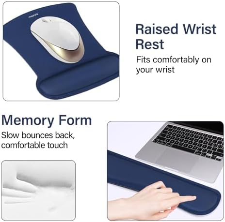 MOSISO Keyboard Mouse Pad Set, Large Gaming Mousepad&Keyboard Wrist Rest