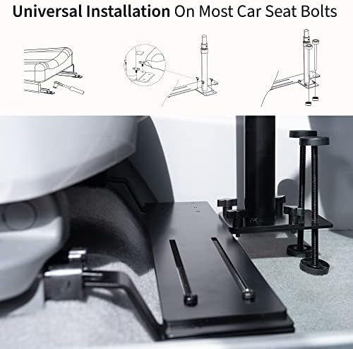 VIVO Black Adjustable Single Laptop Car Mount, MOUNT-CAR01