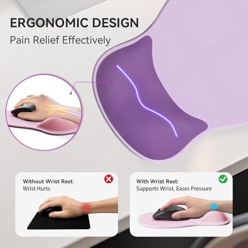 Ergonomic Mouse Pad with Wrist Rest Cute Mousepad Wrist Support