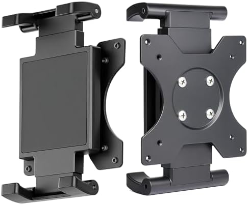Universal VESA Mount Adapter for Tablets – Spring Clamp Holder for iPad and Portable Monitors up to 15.6″ – Fits VESA 75x75 & 100x100 – Compatible with Surface, Galaxy Tab, and 2-in-1 Laptops