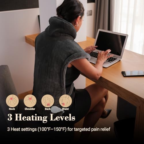 COMFIER Electric Heating Pad for Back, Neck and Shoulders, FSA Eligible HSA
