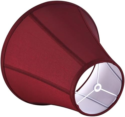 GO&SO Burgundy Bell Lamp Shade, 6" Top x 13" Bottom x 9.8" High