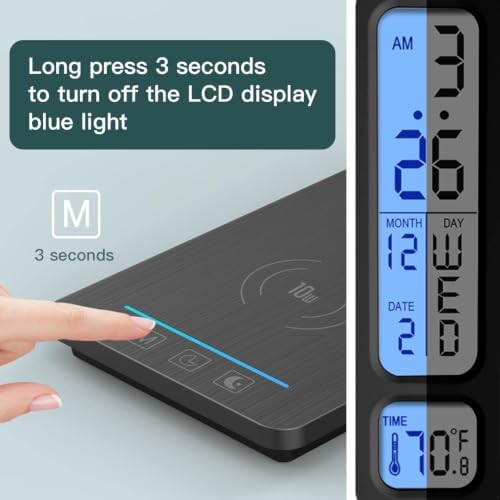 Infiway Desk Lamp with USB Charging Port: LED Desk Lamps for Home Office - 1 USB-A, 1 Type-C Charging Port, 2 AC Power Outlets, Touch Control Dimmable 5 Color 5 Brightness, Night Light(Black)