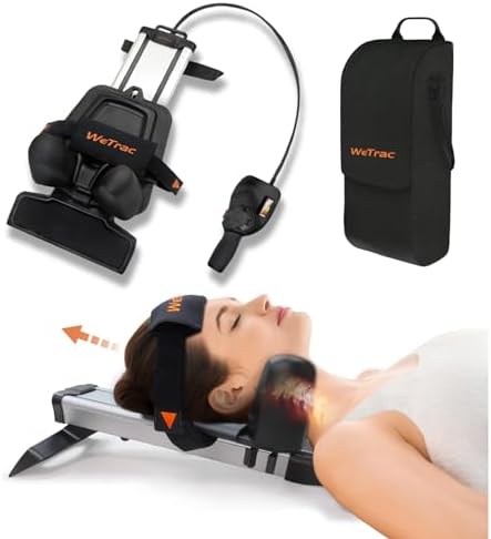 iSTIM WeTrac Cervical Neck Traction Device, Relaxer and Stretcher, Pain Relief for Spinal Decompression, Relieving Pinched Nerves, and Cervical Pain, Home Use, with Travel Bag