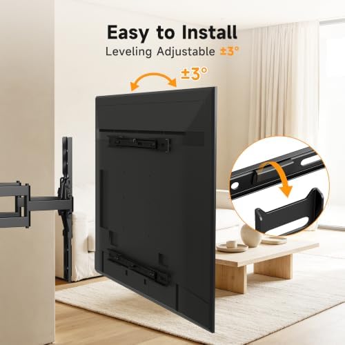 XINLEI 1.3" Ultra Slim Full Motion TV Wall Mount for 43"-90" Flat/Curved TV