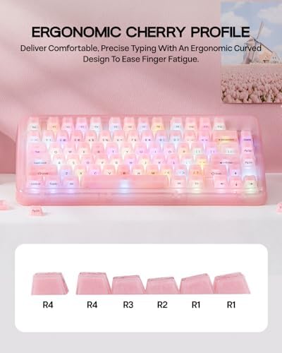 EPOMAKER Frost Jelly Keycaps Set, 126 Keys Forged Carbon Fiber Keycaps