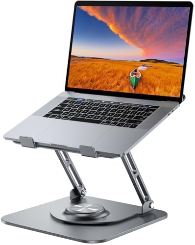 Laptop Stand for desk(360°Rotating),Aluminum laptop Riser for 10-16"Laptops