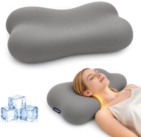 Cervical Neck Pillow for Sleeping, Memory Foam Pillows, Grey
