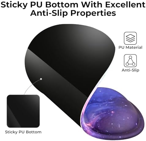 EooCoo Mouse Pad with Gel Wrist Rest, Ergonomic Mousepad Wrist Alignment
