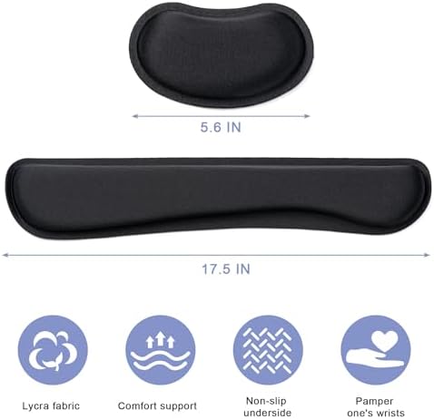 Hoewina Keyboard Wrist Rest,Ergonomic Wrist Support for Keyboard,Gray