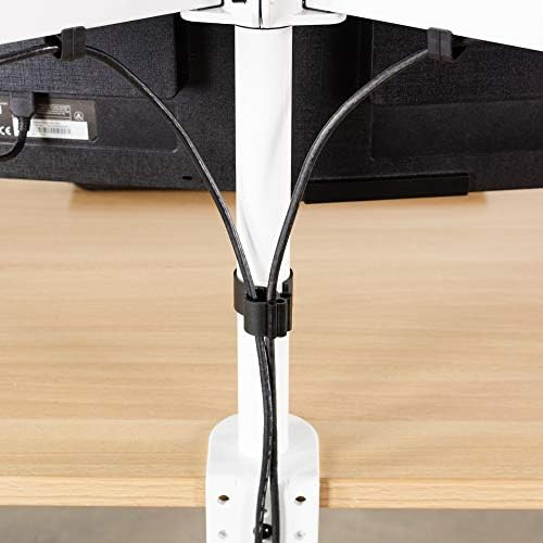 VIVO Cable Management Clips for Desk Monitor Stands, Computer Office Workstation Cord Organization Kit, 1 Pole and 4 Arm Clips, Set of Monitor Mount Wire Holder Hooks, Black, PT-SD-WC05C