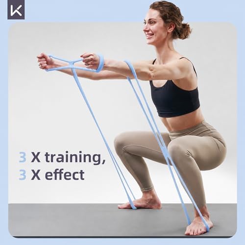 Keep Figure-8 Resistance Band - High Elasticity Exercise Band for Arm Toning, Shoulder & Core Stretching - Anti-Slip Grip Portable Fitness Equipment for Home Workout