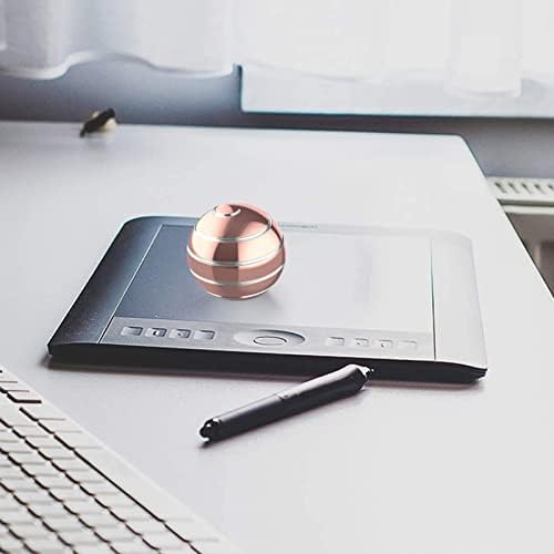 Kinetic Spinning Desk Toy Metal Fidgets ADHD 1.54in Rose Gold Silver
