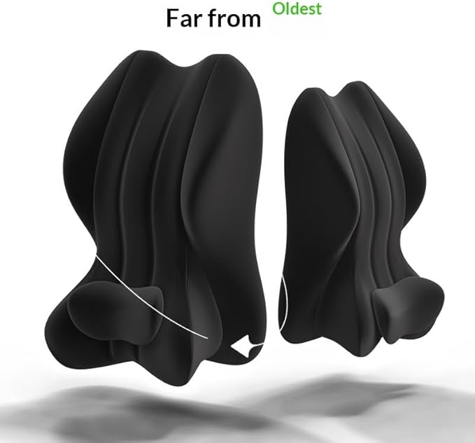 27°Ergonomic Contour Pillow-Memory Foam Back Support for Reading,Bed Rest&Post Surgery Recovery,Lumbar & Neck Pain Relief Cushion (Upgrade to Plus Size Black 23.62 x 17.32 x 11.02 inches)