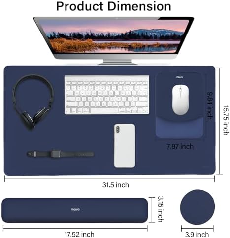 MOSISO Keyboard Mouse Pad Set, Large Gaming Mouse Pad&Keyboard Wrist Rest