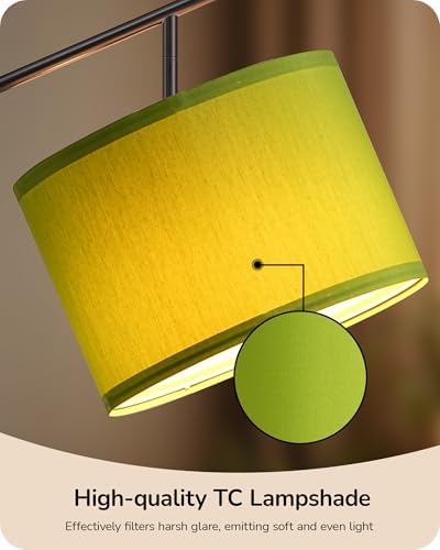 EDISHINE Modern Floor Lamps for Living Room, 64.7" Green Standing Lamp