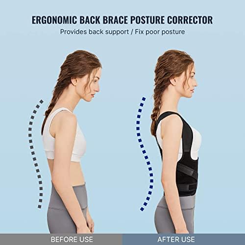 Adjustable Posture Corrector Belt Back Brace for Women and Men, Full Back Support, Shoulder Straightener for Hunchback, Scoliosis, Lumbar, Spine
