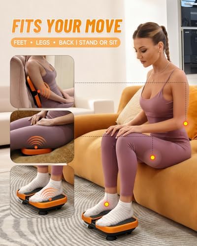Mini Vibration Plate Machine – Portable, Wireless, Rechargeable Quiet Platefor Vibration Massage, Relaxation & Muscle Stiffness Relief