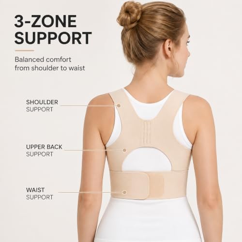 Posture Corrector, Adjustable Upper Back Support Brace, One Size