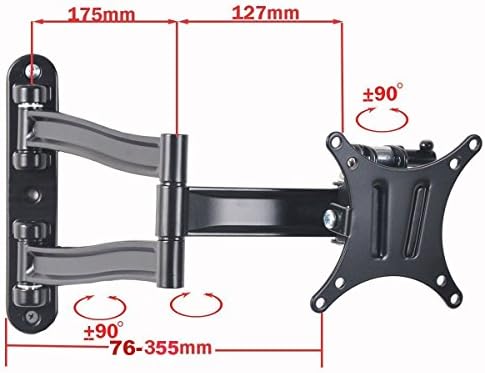 VideoSecu TV Wall Mount Articulating Arm Tilt Swivel Bracket for Most 19-39" TV Monitor Display VESA 100X100 75X75 up to 33LBS ML15B A28