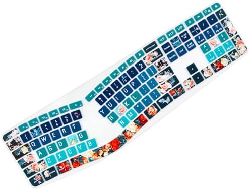 Silicone Keyboard Cover Compatible with Logitech Ergo K860 Ergonomic Keyboard US Layout, Logitech K860 Accessories, Rose