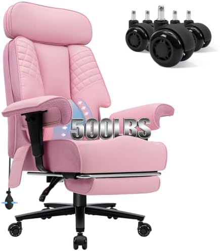 HOFFREE 500lbs Big and Tall Office Chair with Adjustable Lumbar Support