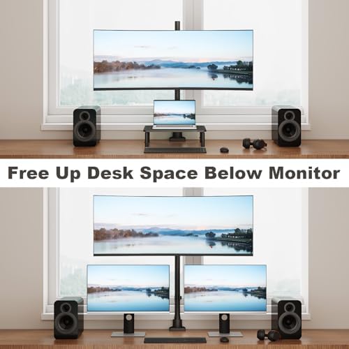 24-57'' Ultrawide Monitor Desk Mount, Extra Tall Aluminum Monitor Arm