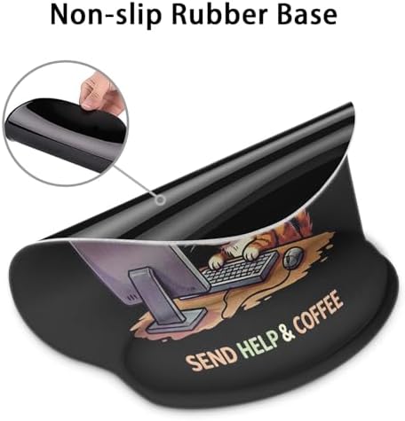 Britimes Ergonomic Mouse Pad with Wrist Support, Funny Cat