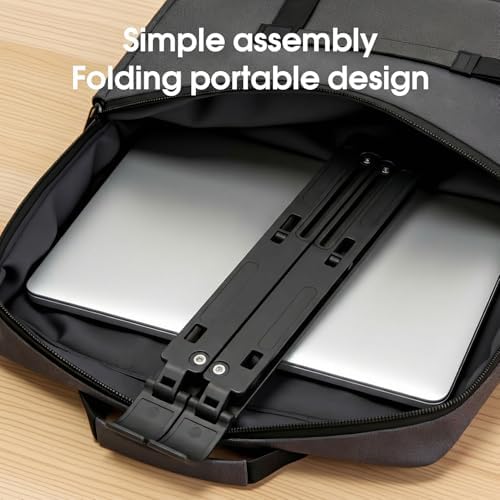 Laptop Stand for Desk, Ergonomic Design Adjustable Aluminum Foldable Portable Computer Stand, Compatible with MacBook Air Pro, HP, Lenovo, Dell, More 10-15.6" Inch and Tablets