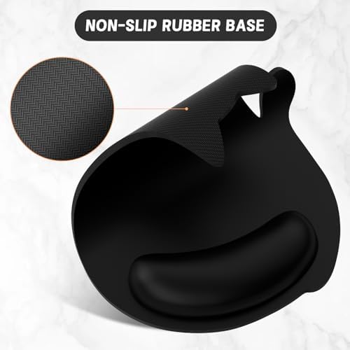 Ergonomic Mouse Pad with Wrist Rest, Cute Cat Memory Foam Padded Pain Relief Non-Slip Wrist Support Mouse Mat for Gaming Work Computer Laptop, Funny Office Supplies Desk Accessory, Jet Black