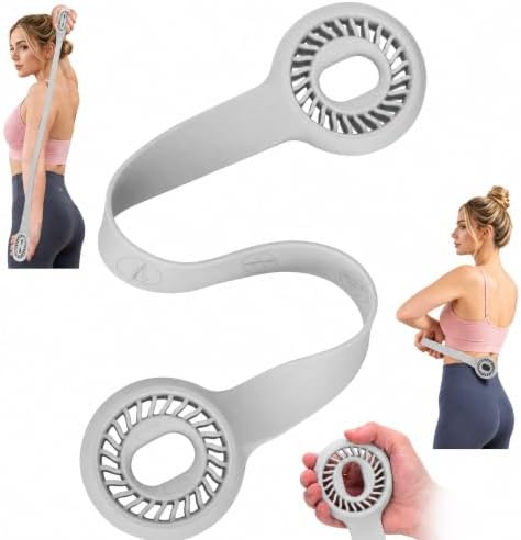Resistance Band for Women, Silicone Shoulder Opener Back Stretcher,Stretch Bands for Exercise, Pull Exerciser for Posture Correction, Hand Grip Strengthener for Home Gym Office Travel