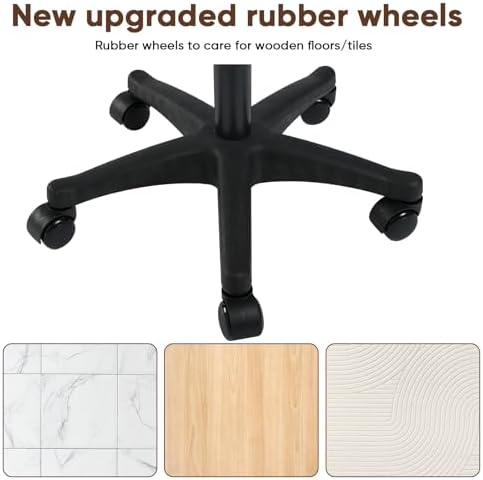 Ergonomic Adjustable Under Desk Footrest,Ottoman with Wheels