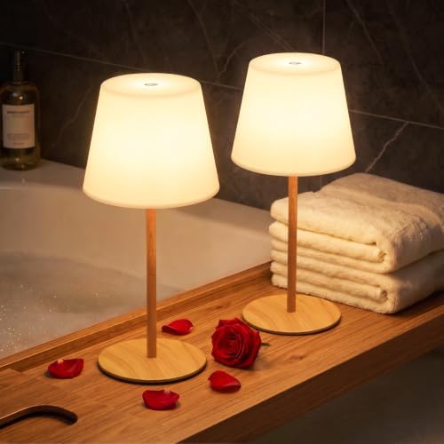 Shower Lamp Rechargeable Waterproof Lamp, Cordless Table Lamp for Bathroom
