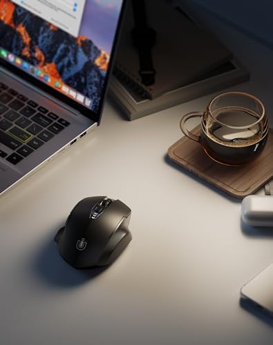 Uineer Bluetooth Mouse, Tri-Mode Wireless, Rechargeable, 3-Device Switch