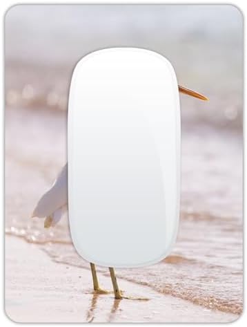 Small Mouse Pad, Mini Mouse Pad 6 X 8 Inch with Non-Slip Rubber Base for Keyboard Tray Laptops Wireless Mouse Home Office Travel, Washable & Portable (Little Egret)